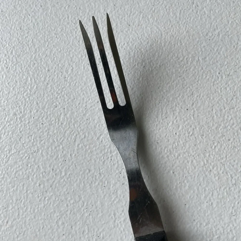 Good Cook Taiwan 3 Tine Granny Fork Stainless Steel Black Handle Kitchen Utensil